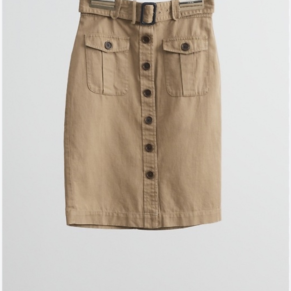 COTTON-LINEN SAFARI SKIRT